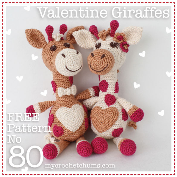 Picture for cover of crochet giraffe couple with heart detail