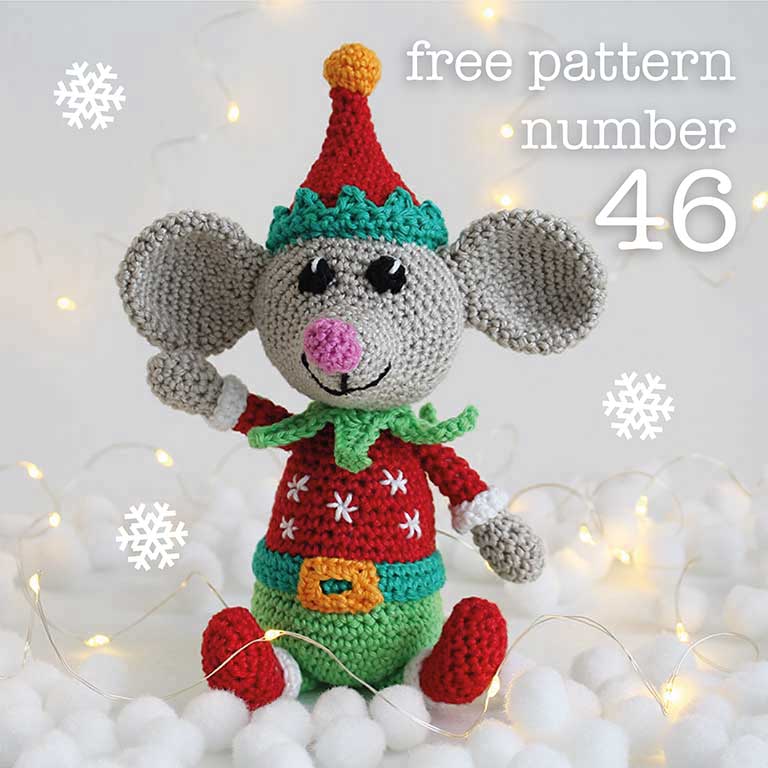 Picture of free pattern 46 Christmas Elf Mouse