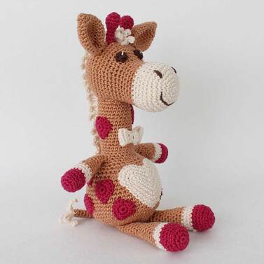 Picture of Crochet Boy giraffe front right view